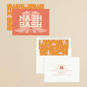 "Nash Bash" - Bachelorette Party Invitations in Coral by Cindy Reynolds - Assembled