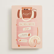 "Boarding" - Bachelorette Party Invitations in Blush by Gwen Bedat - Front