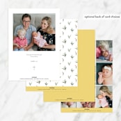 "Eucalyptus Wreath" - Baptism and Christening Invitations in Canary by Carolyn MacLaren - Back of Card Options