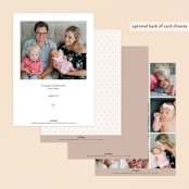 "Stacked Blessing" - Baptism and Christening Invitations in Cream by Oma N. Ramkhelawan - Back of Card Options