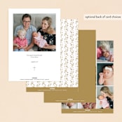 "Little angel" - Baptism and Christening Invitations in Snow by Ana de Sousa - Back of Card Options