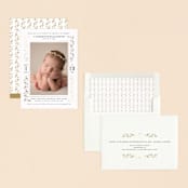 "Little angel" - Baptism and Christening Invitations in Snow by Ana de Sousa - Assembled