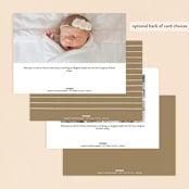 "Script Baptism" - Baptism and Christening Invitations in Snow by Chasity Smith - Back of Card Options