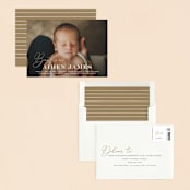 "Script Baptism" - Baptism and Christening Invitations in Snow by Chasity Smith - Assembled