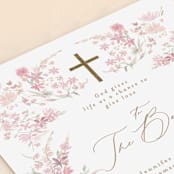 "Meadow" - Baptism and Christening Invitations in Powder by Phrosné Barwood - Detail
