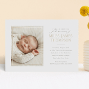 "Keepsake" - Baptism and Christening Invitations in Linen by Robert and Stella - Front