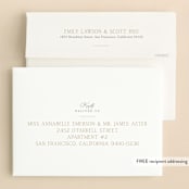 "Keepsake" - Baptism and Christening Invitations in Linen by Robert and Stella - FREE Recipient Addressing