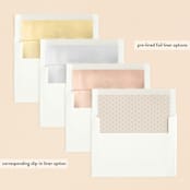 "Keepsake" - Baptism and Christening Invitations in Linen by Robert and Stella - Envelope Liner Options