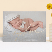 "Precious" - Baptism and Christening Invitations in Cloud by Vera Lim - Front