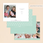 "Precious" - Baptism and Christening Invitations in Cloud by Vera Lim - Back of Card Options