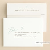"Precious" - Baptism and Christening Invitations in Cloud by Vera Lim - FREE Recipient Addressing