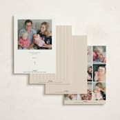 "Gilded cross" - Baptism and Christening Invitations in Sand by Creo Study - Back of Card Options