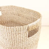 "Natural Rounded Oval Basket, set of 2" - Decorative Baskets in natural by LIKHA