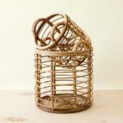 "Rattan Cylinder Basket, nested set of 2" - Decorative Baskets in natural by LIKHA