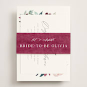 "Garden Stroll" - Bridal Shower in Burgundy by Creo Study - With Cards