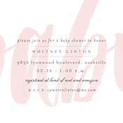 "Whisper" - Baby Shower Invitations in Blush by Sara Hicks Malone - Detail