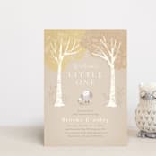 "Little owlet" - Baby Shower Invitations in Almond by Jennifer Wick - Front