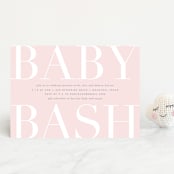 "Big Bash" - Baby Shower Invitations in Blush by Lauren Chism - Front