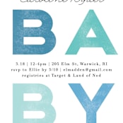 "Oh baby blue" - Baby Shower Invitations in Aquamarine by Jennifer Wick - Detail