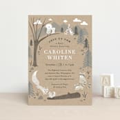 "Woodland's welcome" - Baby Shower Invitations in Kraft by Jennifer Wick - Front