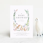 "Woodland" - Baby Shower Invitations in Forest by Lori Wemple - Front