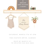 "scandi boho" - Baby Shower Invitations in Terracotta by Itsy Belle Studio - Detail