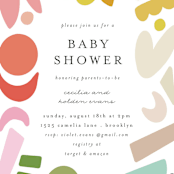"Rainbow Shapes" - Baby Shower Invitations in Rainbow by Morgan Kendall - Detail