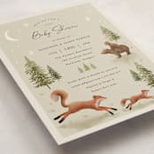 "Forest Adventure" - Baby Shower Invitations in Olive by Elly - Detail