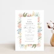 "Blooming Brunch" - Baby Shower Invitations in Rose by Ashley DeMeyere - Front