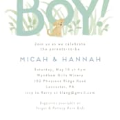 "Little pups" - Baby Shower Invitations in Mint by Jennifer Wick - Detail