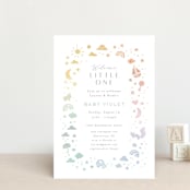 "Ethereal stars" - Baby Shower Invitations in Rainbow by Jennifer Wick - Front