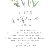 "She's a Wildflower" - Baby Shower Invitations in Pastel by Itsy Belle Studio - Detail