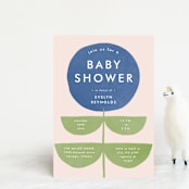 "Bold Blossom" - Baby Shower Invitations in Bluebell by Lehan Veenker - Front