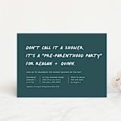 "Not a shower" - Baby Shower Invitations in Jungle by Lea Delaveris - Front