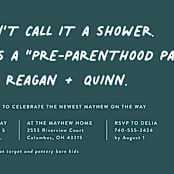 "Not a shower" - Baby Shower Invitations in Jungle by Lea Delaveris - Detail