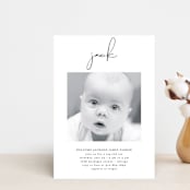 "Just Me" - Baby Shower Invitations in Midnight by Lehan Veenker - Front
