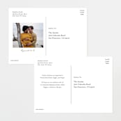 "Just Me" - Baby Shower Invitations in Midnight by Lehan Veenker - Back of Card Options