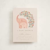 "Elephant Garden" - Baby Shower Invitations in Snapdragon by Joanna Griffin - Front