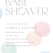 "Polka Dot Party" - Baby Shower Invitations in Confetti by Pixel and Hank - Detail