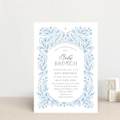 "Arch" - Baby Shower Invitations in Powder by Jen Owens - Front