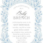 "Arch" - Baby Shower Invitations in Powder by Jen Owens - Detail