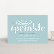 "Scattered Sprinkles" - Baby Shower Invitations in Sky by Lauren Chism - Front