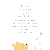 "Disney's Pooh Hunny Pot" - Baby Shower Invitations in Cotton by Angela Thompson - Detail