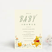 "Disney's Winnie The Pooh Garden" - Baby Shower Invitations in Honey by Oma N. Ramkhelawan - Front
