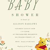 "Disney's Winnie The Pooh Garden" - Baby Shower Invitations in Honey by Oma N. Ramkhelawan - Detail