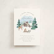 "Winter Wonderland" - Baby Shower Invitations in Sky by Jennifer Wick - Front