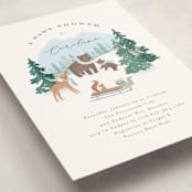 "Winter Wonderland" - Baby Shower Invitations in Sky by Jennifer Wick - Detail