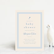 "Classic Start" - Baby Shower Invitations in Powder Blue by Carolyn MacLaren - Front