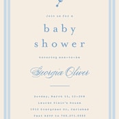 "Classic Start" - Baby Shower Invitations in Powder Blue by Carolyn MacLaren - Detail