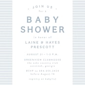 "A cute stripe" - Baby Shower Invitations in Sky by Lea Delaveris - Detail